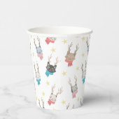 Weihnachtskatzen im Antlermuster Pappbecher (Rechts)