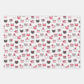 Weihnachtskatzen im Set von drei Hats Geschenkpapier Set (Vorderseite)