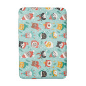 Weihnachtskatzen im Weihnachtssüßmuster Badematte (Vorderseite Vertikal)