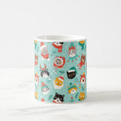 Weihnachtskatzen im Weihnachtssüßmuster Kaffeetasse (Mittel)