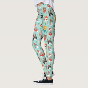 Weihnachtskatzen im Weihnachtssüßmuster Leggings