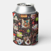 Weihnachtskatzen im Weltraum Galaxy Sterne Sonntag Dosenkühler (Kanne Rückseite)