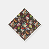 Weihnachtskatzen im Weltraum Galaxy Sterne Sonntag Serviette (Ecke)