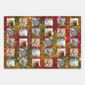 Weihnachtskatzen im Weltraum| mit benutzerdefinier Geschenkpapier Set (Vorderseite 3)