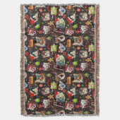 Weihnachtskatzen in der Raum-Galaxie spielt Decke (Vorderseite Vertikal)