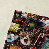 Weihnachtskatzen in der Raum-Galaxie spielt Strandtuch (Beispiel)