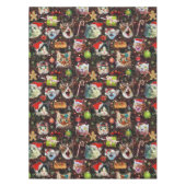 Weihnachtskatzen in der Raum-Galaxie spielt Tischdecke (Vorderseite)