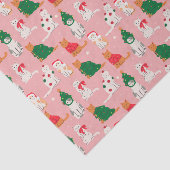 Weihnachtskatzen in festem Muster Seidenpapier (Ausschnitt)