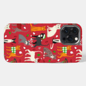 Weihnachtskatzen iPhone Hülle (Rückseite (Horizontal))