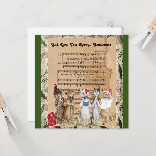 Weihnachtskatzen Karte (Vorderseite/Rückseite Beispiel)