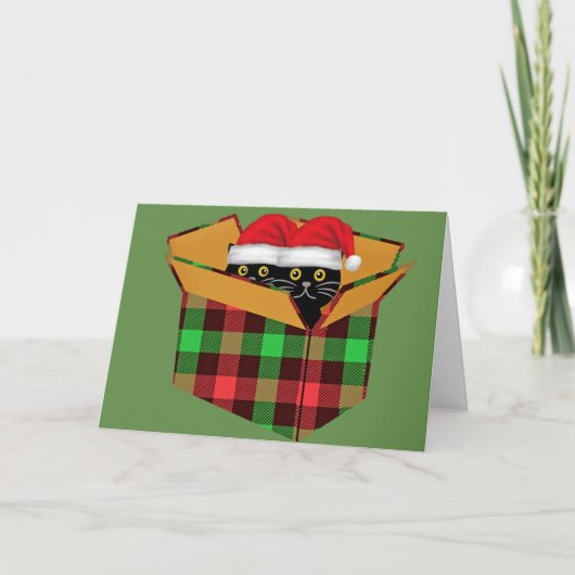 Weihnachtskatzen Karte (Vorderseite)