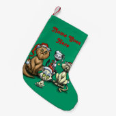 Weihnachtskatzen Kleiner Weihnachtsstrumpf (Vorderansicht (hängend))