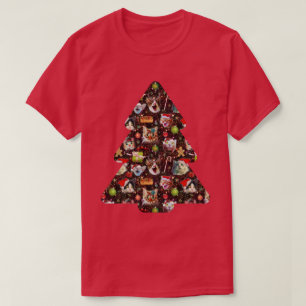 Weihnachtskatzen-Köpfe Raum-im lustigen T-Shirt