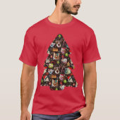 Weihnachtskatzen-Köpfe Raum-im lustigen T-Shirt (Vorderseite)