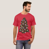 Weihnachtskatzen-Köpfe Raum-im lustigen T-Shirt (Vorne ganz)