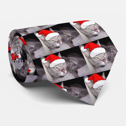 Weihnachtskatzen Krawatte (Gerollt)