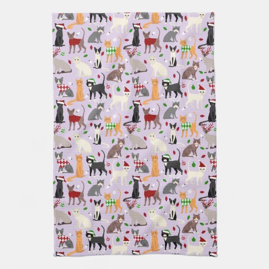 Weihnachtskatzen Küchentuch (Vertikal)