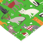 Weihnachtskatzen Kurzer Tischläufer (Ecke)