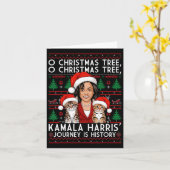 Weihnachtskatzen Ladys for Kamala Santa Ornament P Karte (Gelbe Blume)