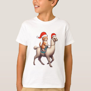 Weihnachtskatzen - Llama, Xmas Llama und Kitten T-Shirt