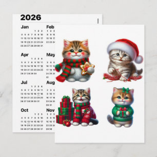 Weihnachtskatzen-Magie Dezember-Kalender Ausgabe 2 Feiertagspostkarte