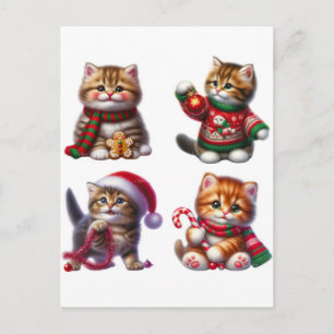 Weihnachtskatzen-Magie Dezember-Kalender Ausgabe 2 Feiertagspostkarte
