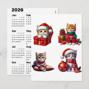 Weihnachtskatzen-Magie Dezember-Kalender Ausgabe 2 Feiertagspostkarte