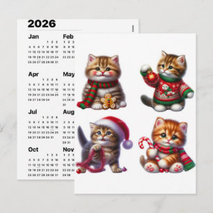 Weihnachtskatzen-Magie Dezember-Kalender Ausgabe 2 Feiertagspostkarte