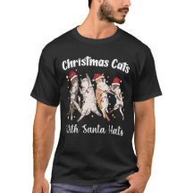 Weihnachtskatzen mit Santa-Hüten Süß Lustig Urlaub