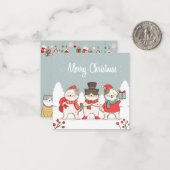 Weihnachtskatzen Mitteilungskarte (Vorderseite/Rückseite Beispiel)