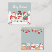 Weihnachtskatzen Mitteilungskarte (Vorne/Hinten)