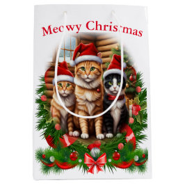 Weihnachtskatzen Mittlere Geschenktüte