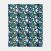 Weihnachtskatzen Muster Fleecedecke (Vorderseite)