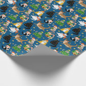 Weihnachtskatzen Muster Geschenkpapier (Ecke)