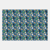 Weihnachtskatzen Muster Geschenkpapier Set (Vorderseite 3)