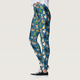 Weihnachtskatzen Muster Leggings