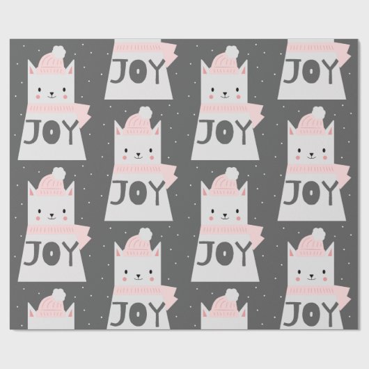 Weihnachtskatzen-Muster-niedlicher HaustierKitty Geschenkpapier (Flach)