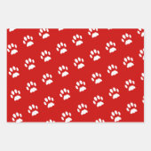 Weihnachtskatzen Muster rot und grüne Paare Print Geschenkpapier Set (Vorderseite 2)