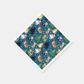 Weihnachtskatzen Muster Serviette (Ecke)