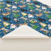 Weihnachtskatzen Muster Sherpadecke (3/4)