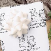 Weihnachtskatzen Niedlich Geschenkpapier Set