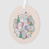 Weihnachtskatzen Ornament (Vorderseite)