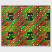 Weihnachtskatzen-Packpapier Geschenkpapier (Flach)