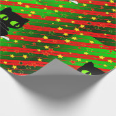 Weihnachtskatzen-Packpapier Geschenkpapier (Ecke)
