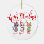Weihnachtskatzen personalisiert keramik ornament (Links)