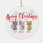 Weihnachtskatzen personalisiert keramik ornament (Hinten)
