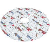 Weihnachtskatzen Polyester Weihnachtsbaumdecke (Schrägansicht)