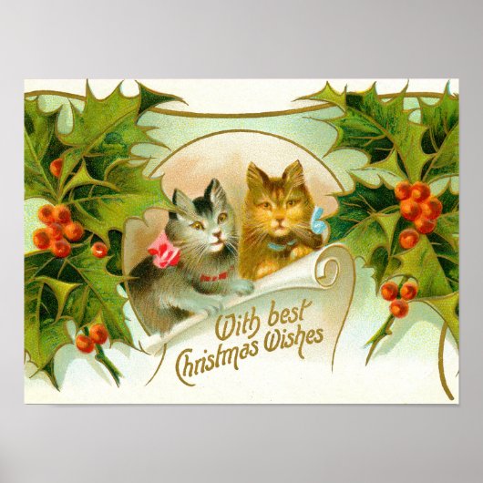 Weihnachtskatzen Poster (Vorne)