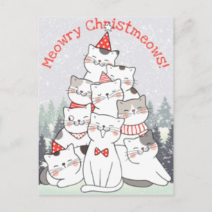Weihnachtskatzen Postkarte