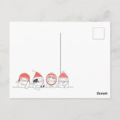 Weihnachtskatzen Postkarte (Rückseite)